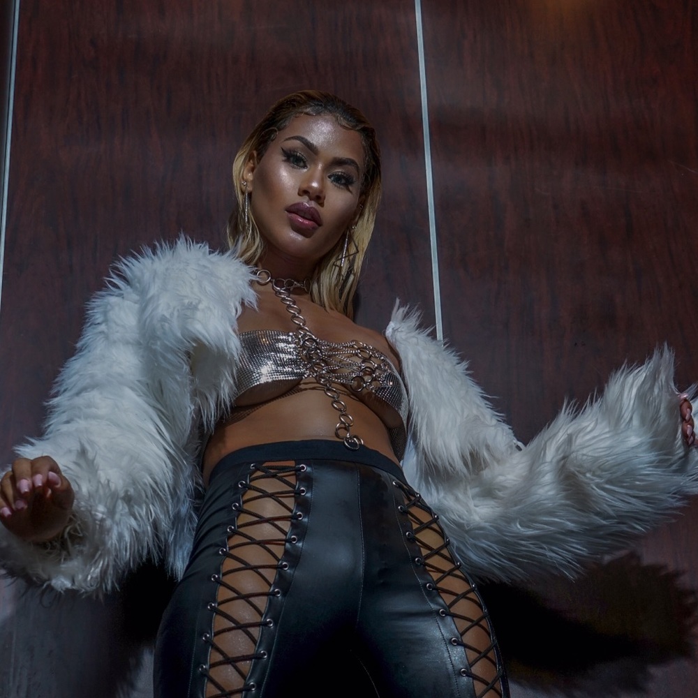 Riches Rivé Polar Bear Fur Coat